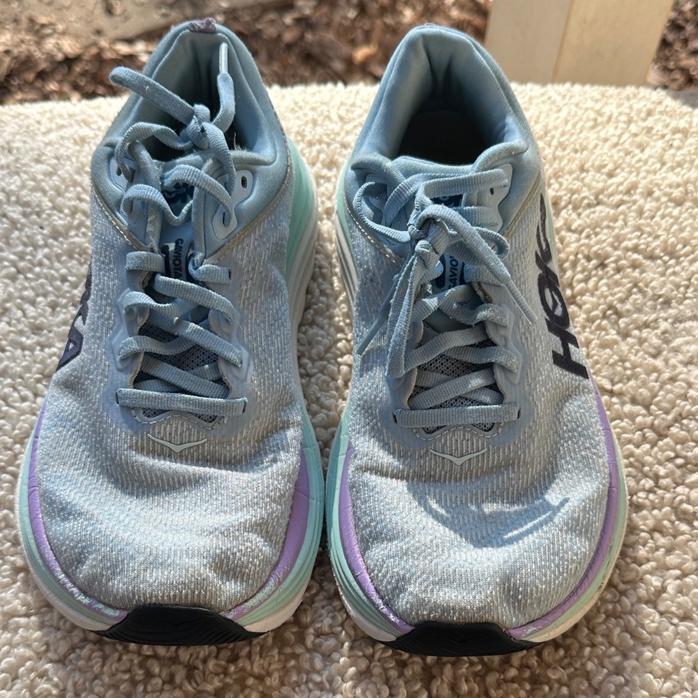 Hoka Women's Gaviota 5 Light Blue Running Shoes 7D